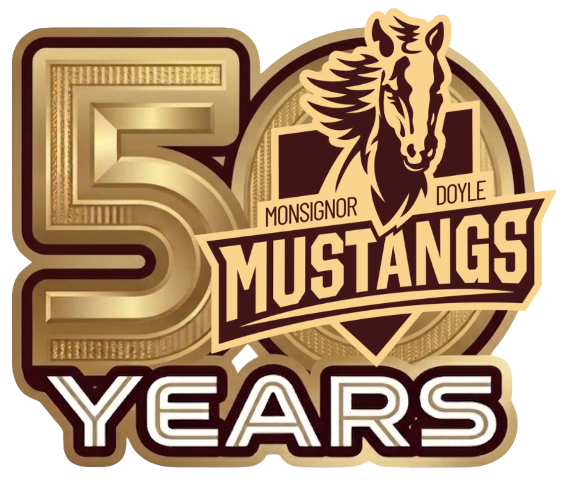 Monsignor Doyle - 50 Years Celebration Logo